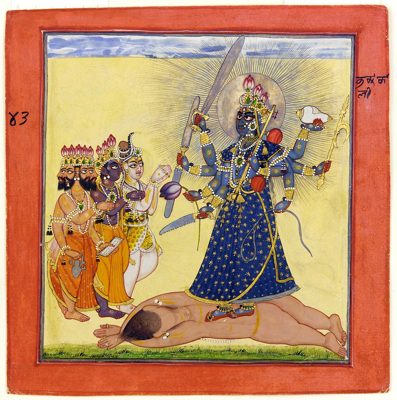 Dievybė, Deivė, Indijos, Bhadrakali, Dažymas, 1660, Vargšas, Nemokamos Nuotraukos,  Nemokama Licenzija