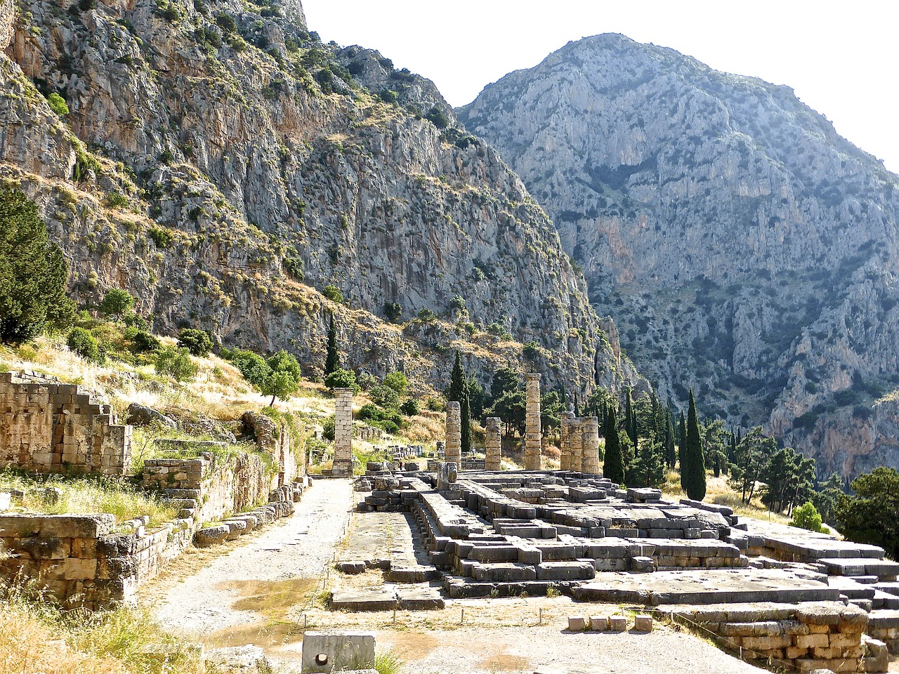 Delphi, Griuvėsiai, Istorija, Senovinis, Senovės, Graikija, Senas, Klasikinis, Istorinis, Archeologiniai