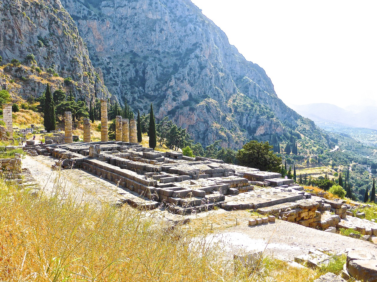 Delphi, Griuvėsiai, Istorija, Unesco, Kultūra, Graikija, Architektūra, Akmuo, Šventykla, Marmuras