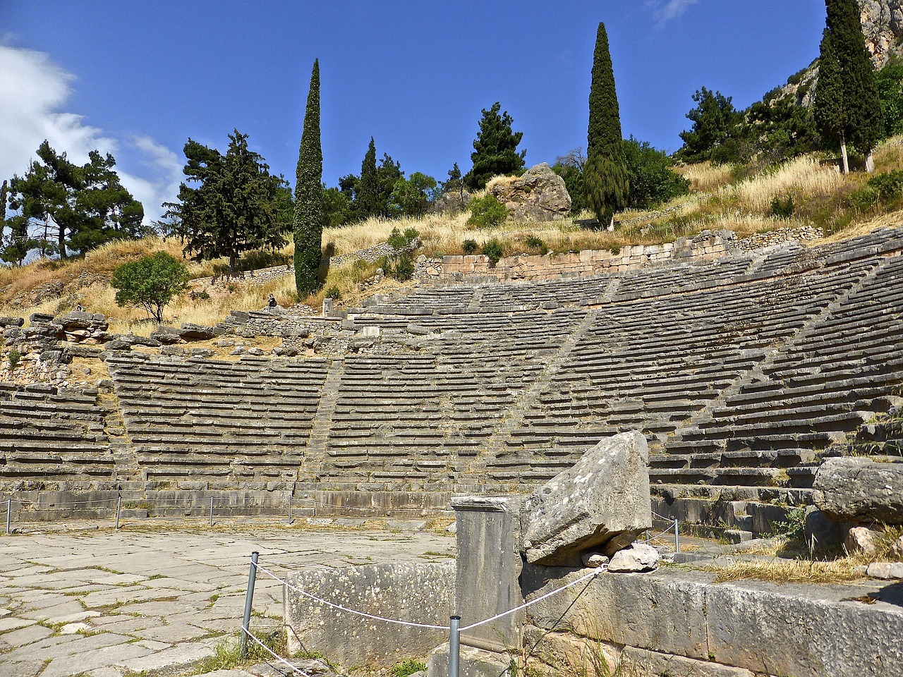 Delphi, Amfiteatras, Romėnų, Griuvėsiai, Senovės, Paveldas, Teatras, Amfiteatras, Senovinis, Paminklas