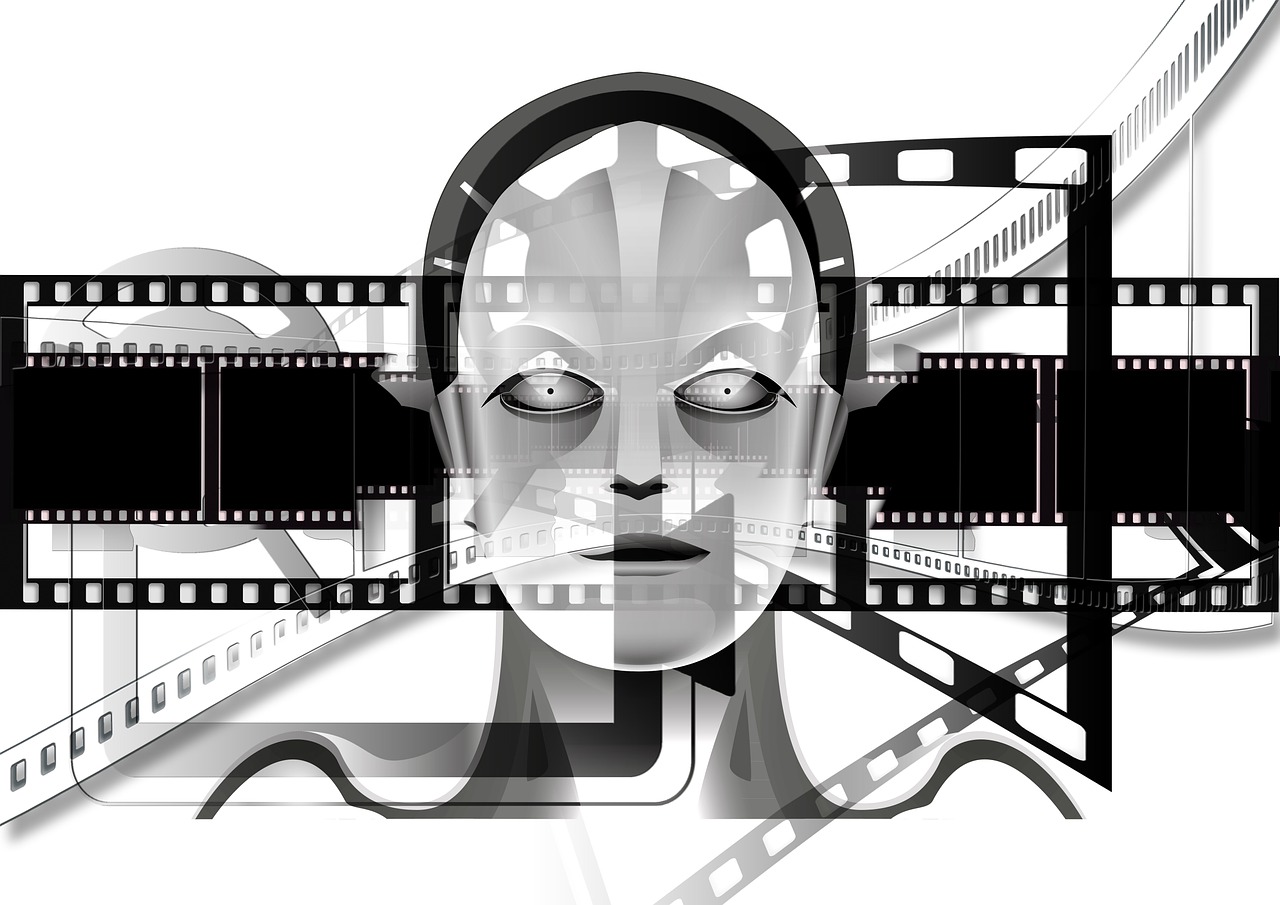 Demonstracija, Projektorius, Juoda Ir Balta, Robotas, Filmai, Roboto Filmas, Moteriškas Robotas, Sf Filmai, Veido, Mašina