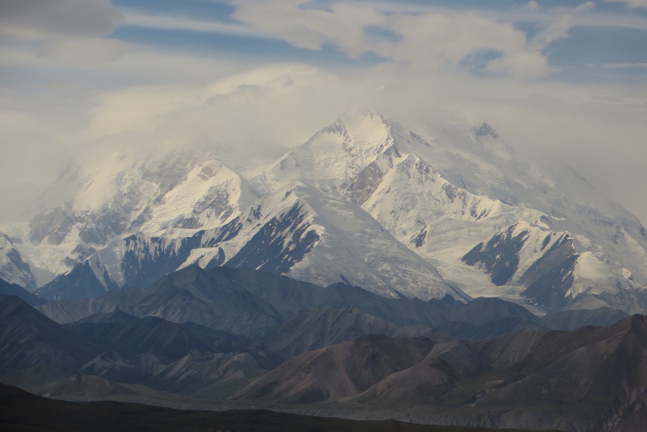 Denali, Alaska, Parkas, Nacionalinis, Kraštovaizdis, Sniegas, Kalnas, Piko, Mckinley, Nemokamos Nuotraukos