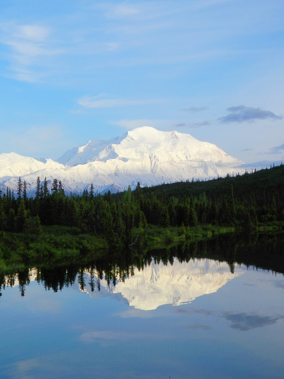 Denali, Atspindys, Alaska, Mckinley, Kalnas, Kalnas, Nacionalinis, Parkas, Kraštovaizdis, Vaizdingas