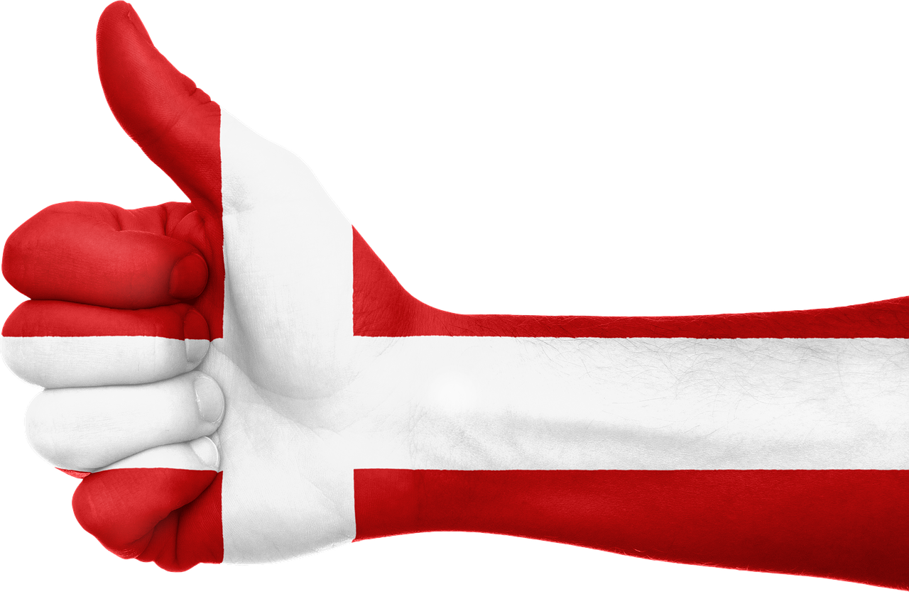 Denmark, Vėliava, Ranka, Nacionalinis, Pirštai, Patriotinis, Nykščiai Aukštyn, Patriotizmas, Danish, Europa