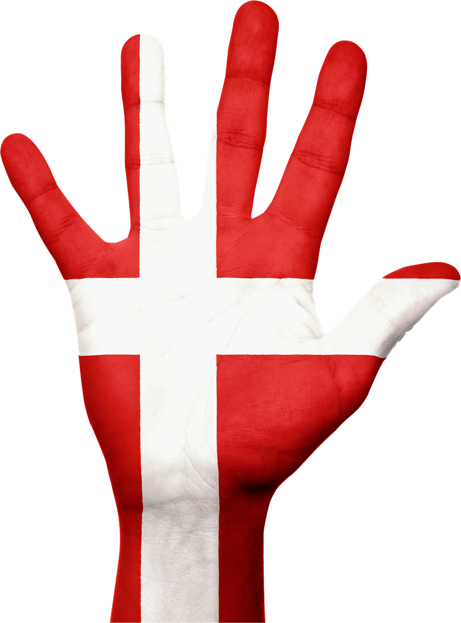 Denmark, Vėliava, Ranka, Nacionalinis, Pirštai, Patriotinis, Patriotizmas, Danish, Europa, Europietis