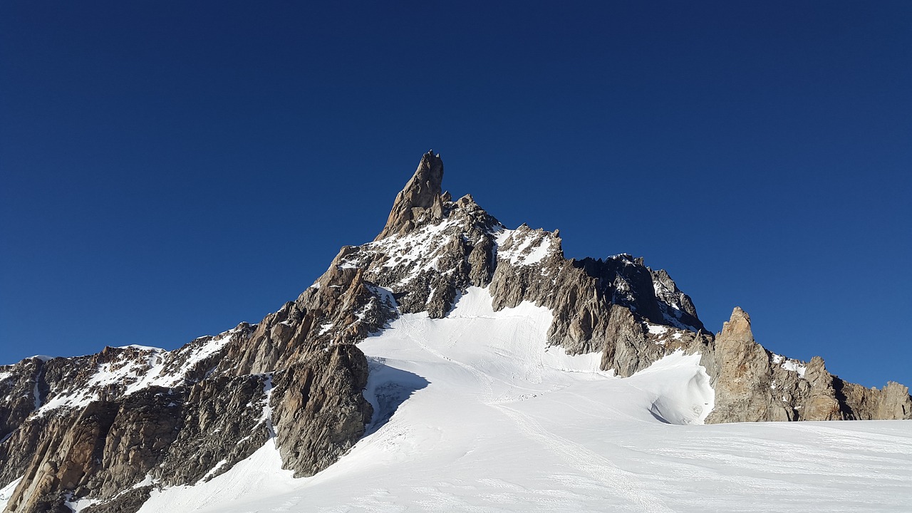 Dent Du Géant, Aiguille Du Géant, Chamonix, Serija 4000, Kalnas, Aukščiausiojo Lygio Susitikimas, Roko Taškai, Eksponuotos, Kraštovaizdis, Sniegas