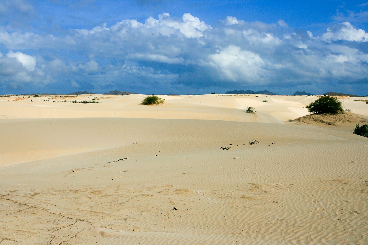 Dykuma, Smėlis, Boa Vista, Cape Verde, Cape Verde Sala, Deserto De Peruviana, Vienišas, Vienatvė, Kraštovaizdis, Gamta