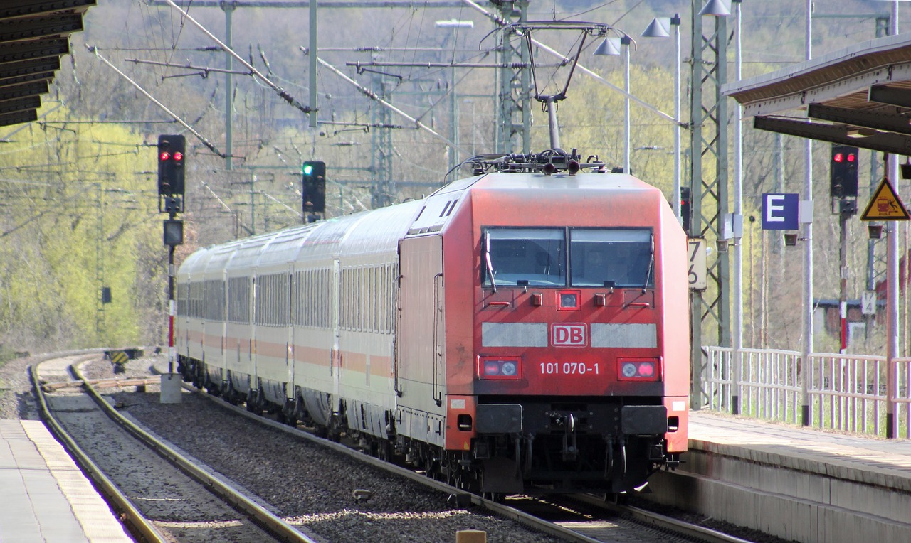 Deutsche Bahn, Traukinys, Br 101, Ic, Elektrinis Lokomotyvas, Traukinių Stotis, Db, Tarpmiestiniai, Deutsche Bundesbahn, Geležinkelis