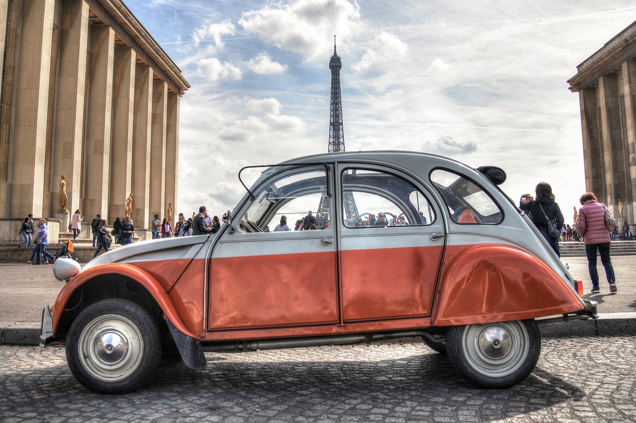 Deux, Chevaux, Citroen, Automobilis, Paris, France, Automatinis, Dizainas, Simbolis, Automobilis