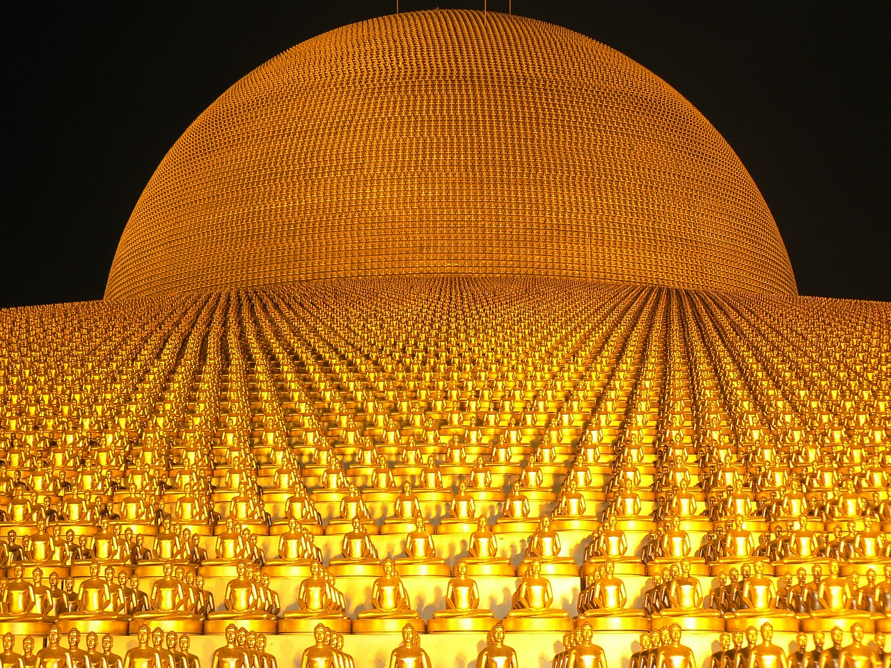 Dhammakaya Pagoda, Daugiau Nei, Milijonai, Budhas, Auksas, Budizmas, Wat, Phra Dhammakaya, Šventykla, Tailandas