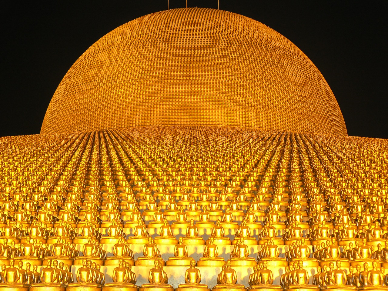 Dhammakaya Pagoda, Daugiau Nei, Milijonai, Budhas, Auksas, Budizmas, Wat, Phra Dhammakaya, Šventykla, Tailandas