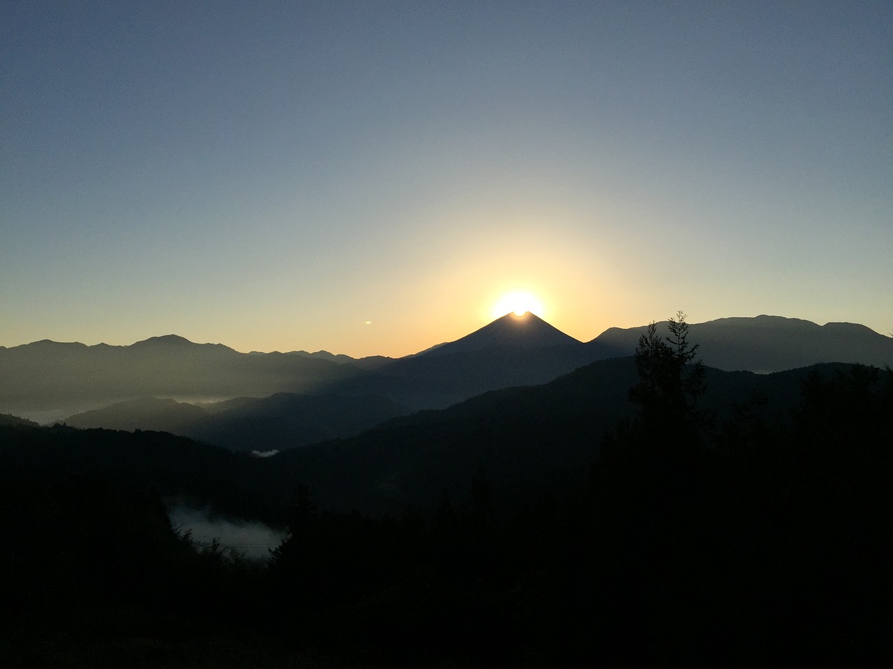 Diamond Fuji, Aušra, Mt Fuji, Yamanashi, Nemokamos Nuotraukos,  Nemokama Licenzija