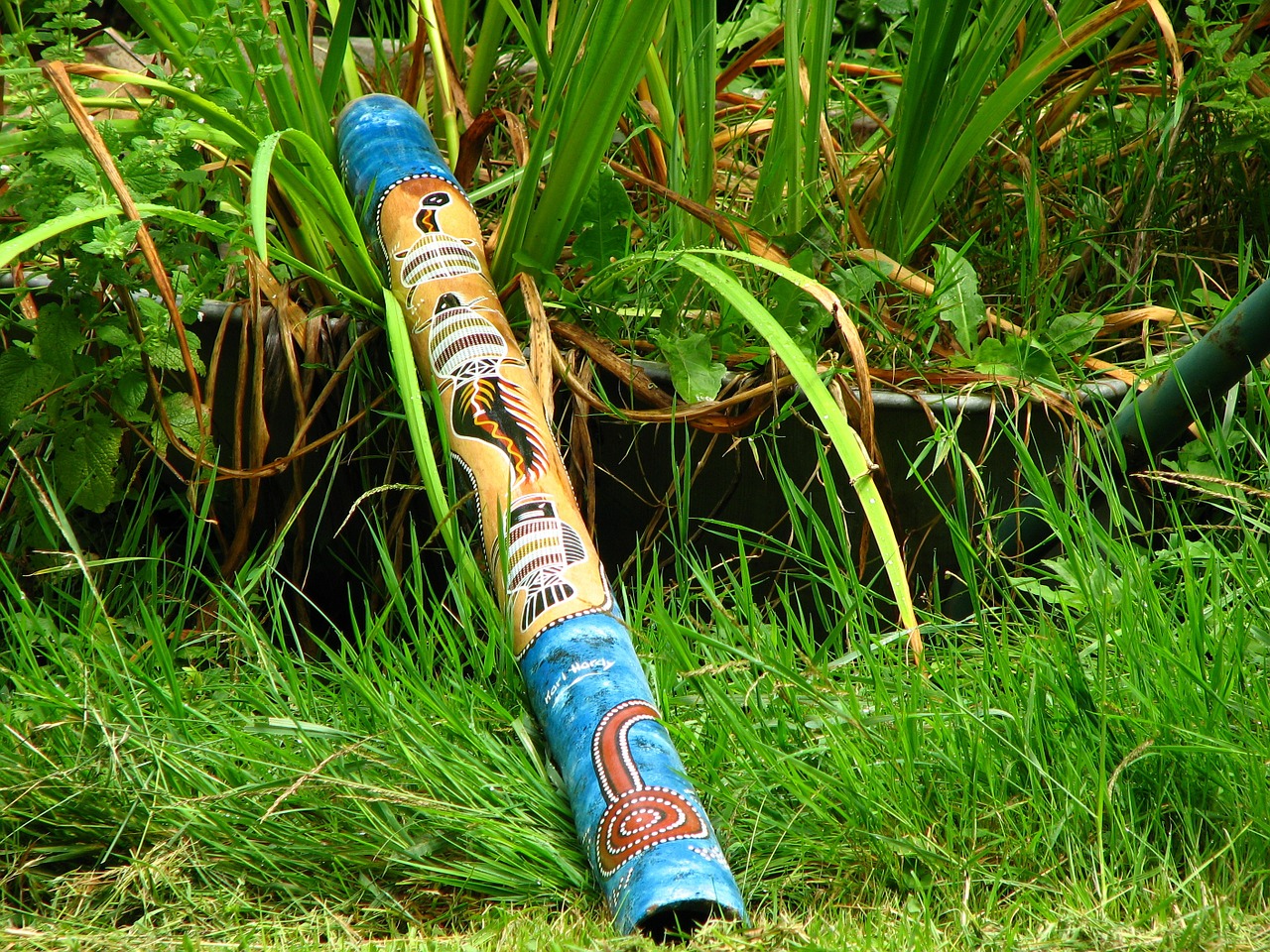 Didgeridoo, Blowgun, Muzikinis Instrumentas, Australia, Mediena, Dažymas, Medžio Tapyba, Spalvinga, Aborigenai, Didgeridu