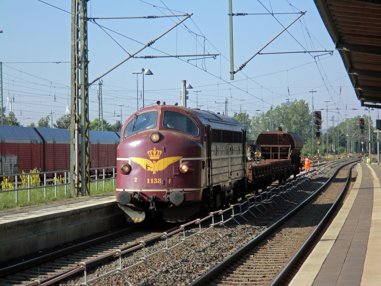 Dyzelinis Lokomotyvas, 1188, Statybos Traukinys, Geležinkelis, Statybos Darbai, Deutsche Bahn, Lokomotyvas, Konversija, Darbas, Statybinė Transporto Priemonė