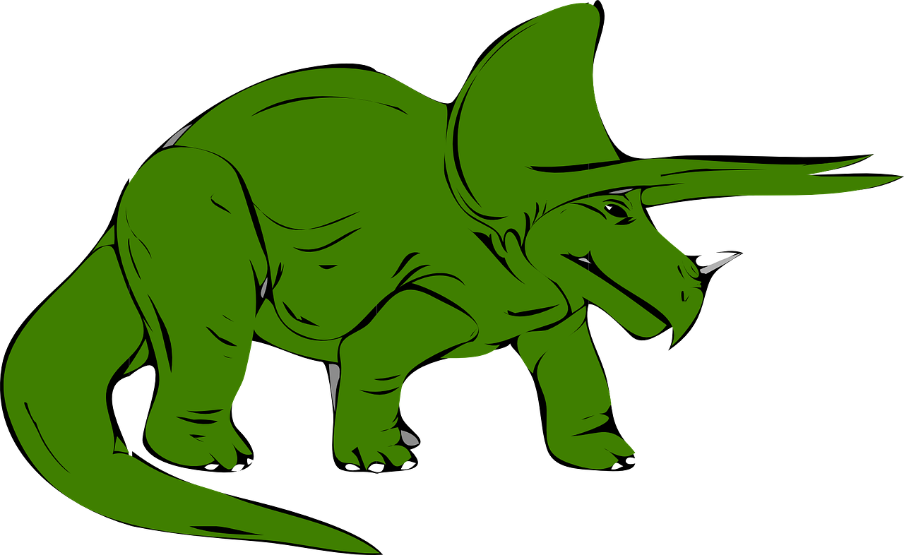 Dinozauras, Žalias, Triceratops, Išnykęs, Gyvūnas, Priešistorinis, Laukiniai, Vaikščioti, Ragai, Uodega