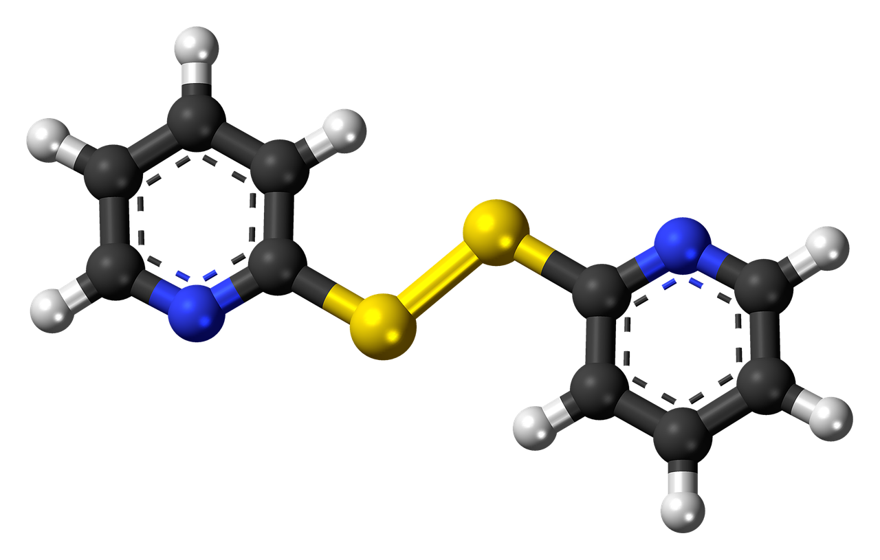 Dipiridildisulfidas, Disulfidai, Piridinai, Aromatiniai, Modelis, Molekulė, Cheminis, Laboratorija, Mokslas, Junginys