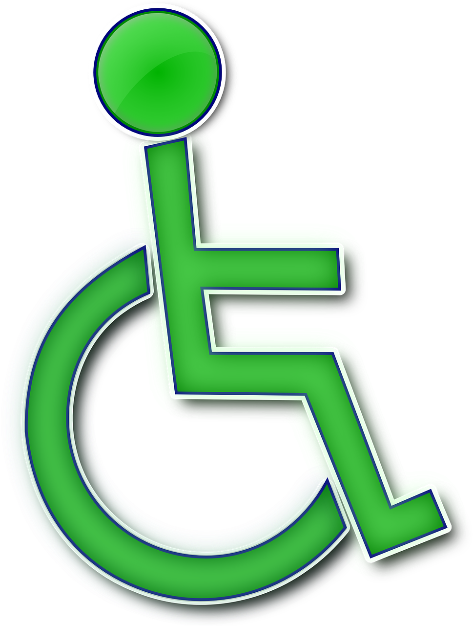 Neįgalus, Neįgaliųjų Vežimėlis, Sutrikusios, Negalia, Žalias, Ženklas, Simbolis, Nemokama Vektorinė Grafika, Nemokamos Nuotraukos,  Nemokama Licenzija