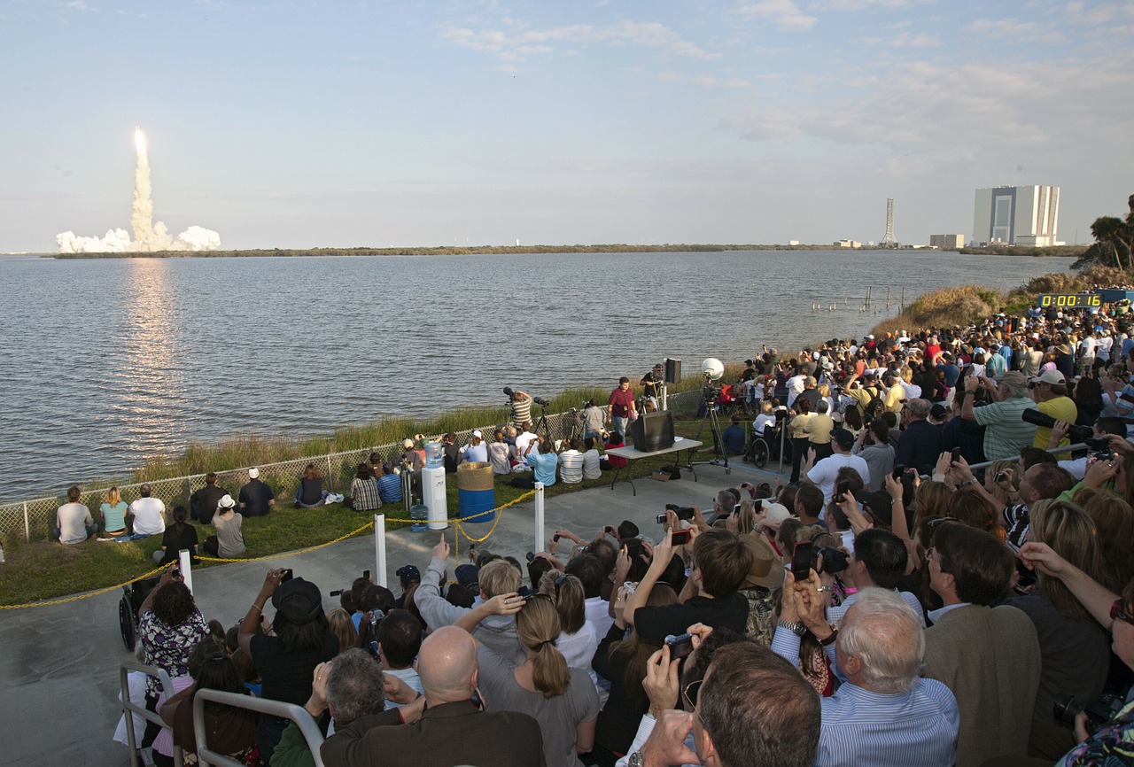 Atradimas, Florida, Jūra, Vandenynas, Vanduo, Paleisti, Pakilimas, Nasa, Žiūrovai, Minios