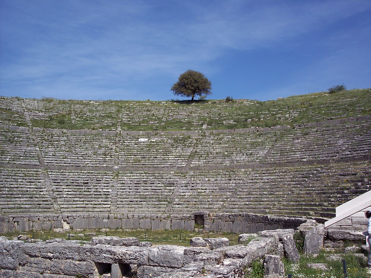 Dodoni, Senovės Teatras, Graikija, Archeologiniai, Istorinis, Teatras, Senovės, Dangus, Mėlynas, Medis