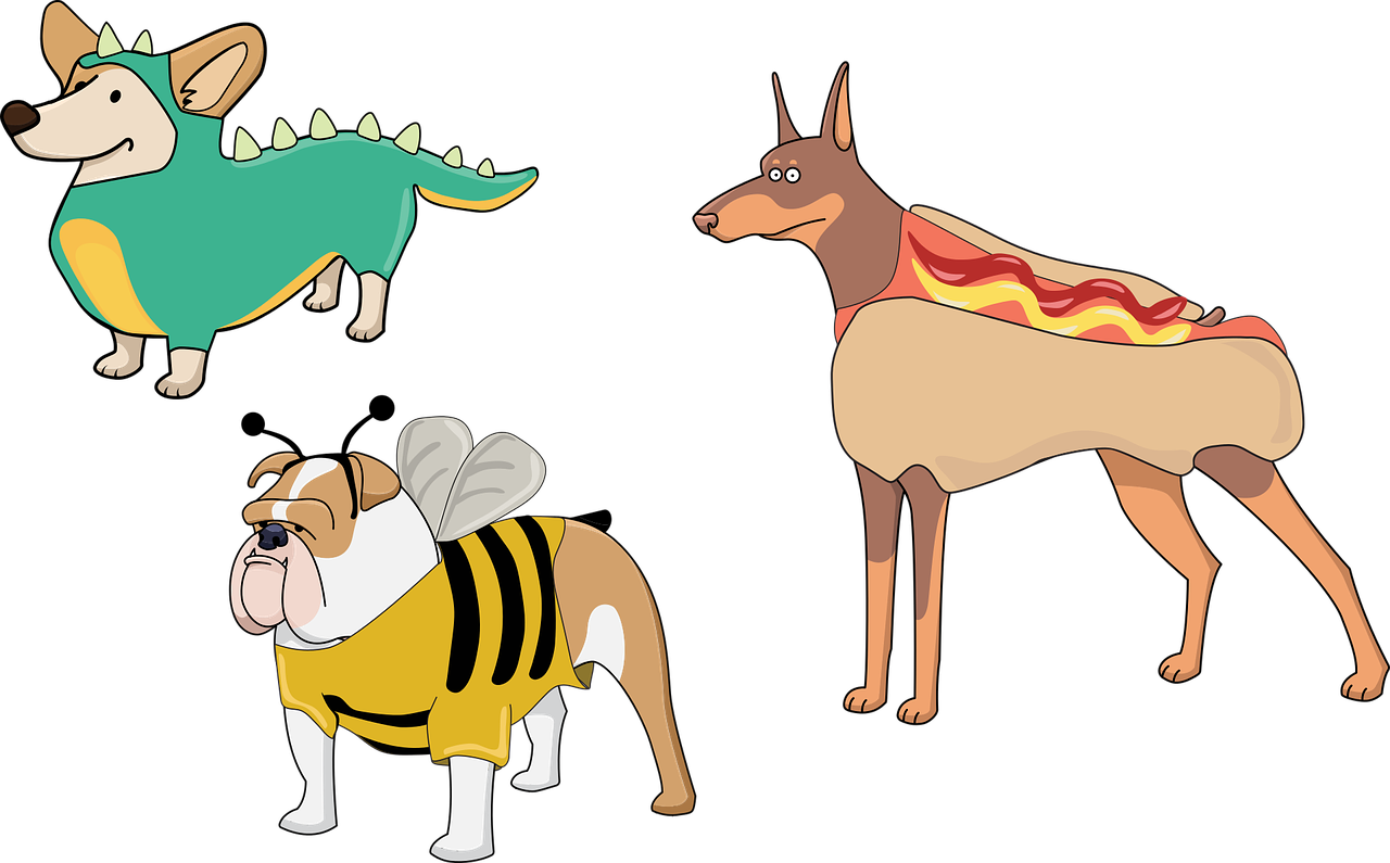 Šuo, Šuniukai, Kostiumas, Dinozauras, Dešrainis, Bičių, Mielas, Piešimas, Naminis Gyvūnėlis, Gyvūnas