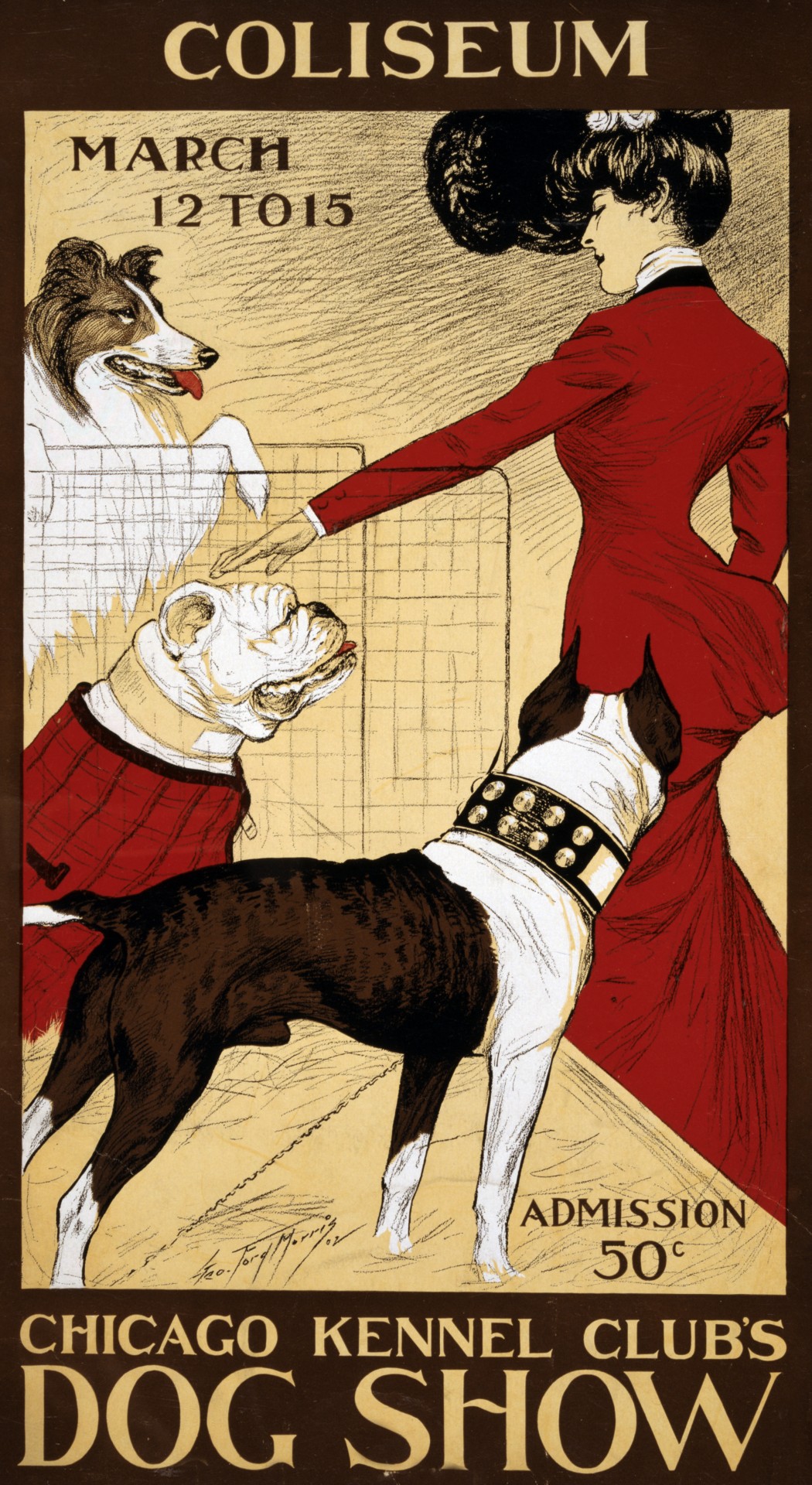 Šuo & Nbsp,  Šou,  Kennel & Nbsp,  Klubas,  Vintage,  Plakatas,  Spausdinti,  1902,  Šuo,  Šunys