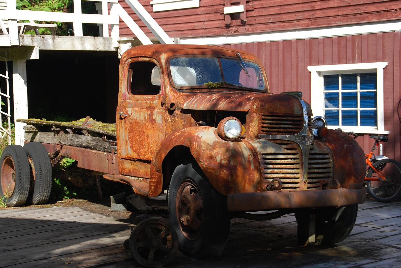 Dodge, Rusted, Senas, Nerūdijantis, Metalas, Oldtimer, Usa, Transporto Priemonė, Korozija, Išėjęs Į Pensiją