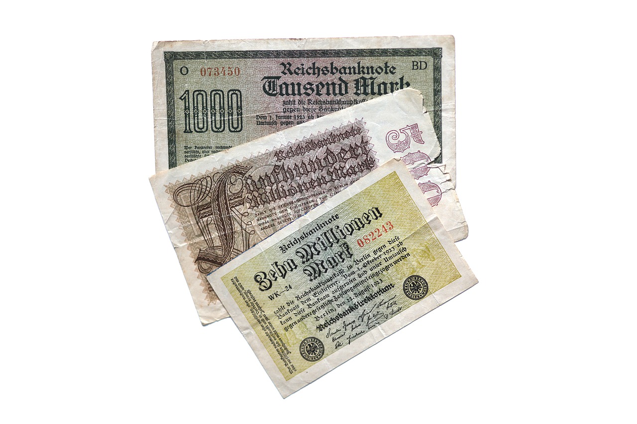 Dolerio Kupiūra, Imperijos Banknotas, Milijonai, Ženklas, Infliacija, 1922, 1923, Vokietija, Berlynas, Valiuta