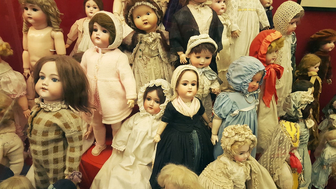 Lėlės, Vintage, Gudrus, Elegantiškas, Figūra, Žaislai, Veidas, Senas, Naudota, Blusų Rinka
