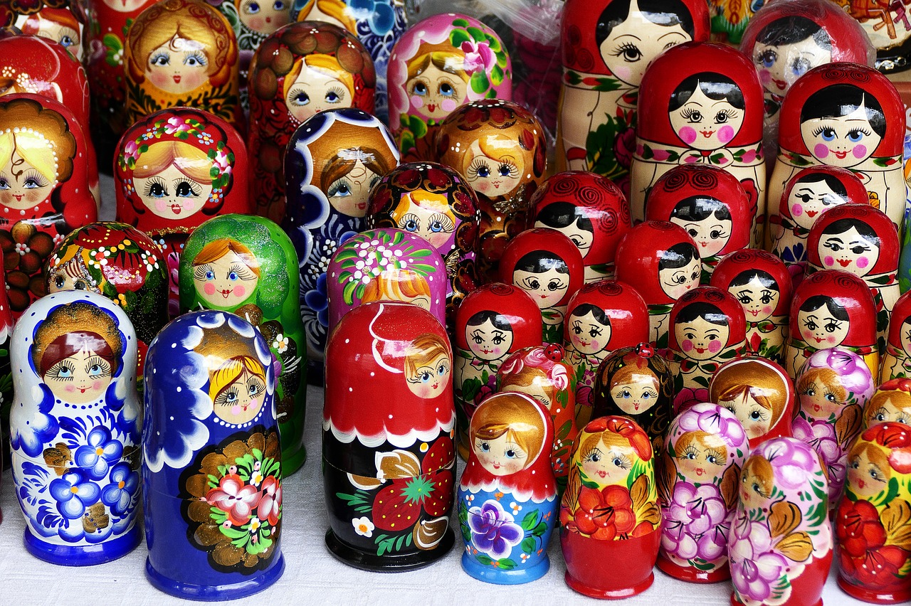 Lėlės, Matryoshka, Matroschka, Babuschka, Rusų Lėlė, Medžio Lėlė, Mediena, Spalvoti Dažyti, Spalvinga, Dažytos