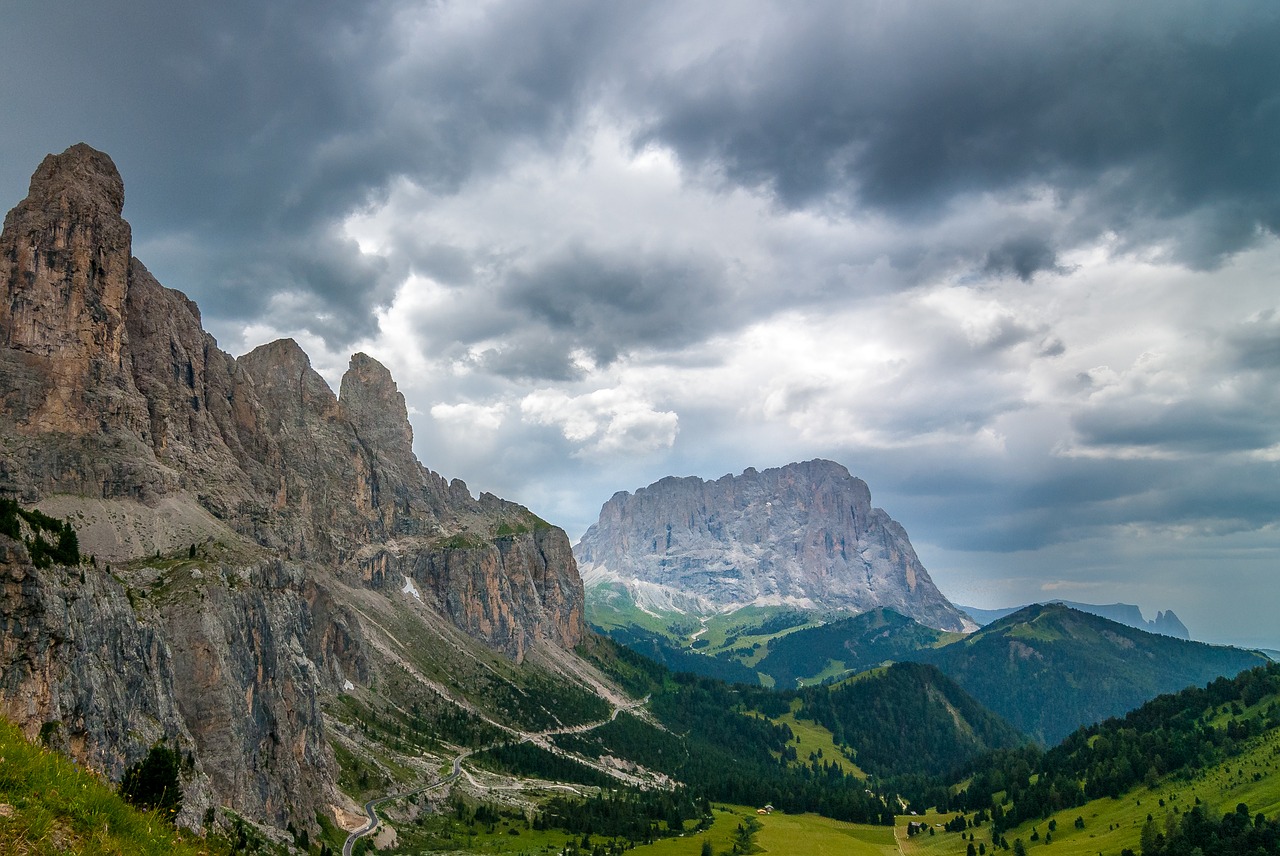 Dolomitai, Kraštovaizdis, Kalnai, Gamta, Italy, Alpių, South Tyrol, Rokas, Sassolungo, Val Gardena