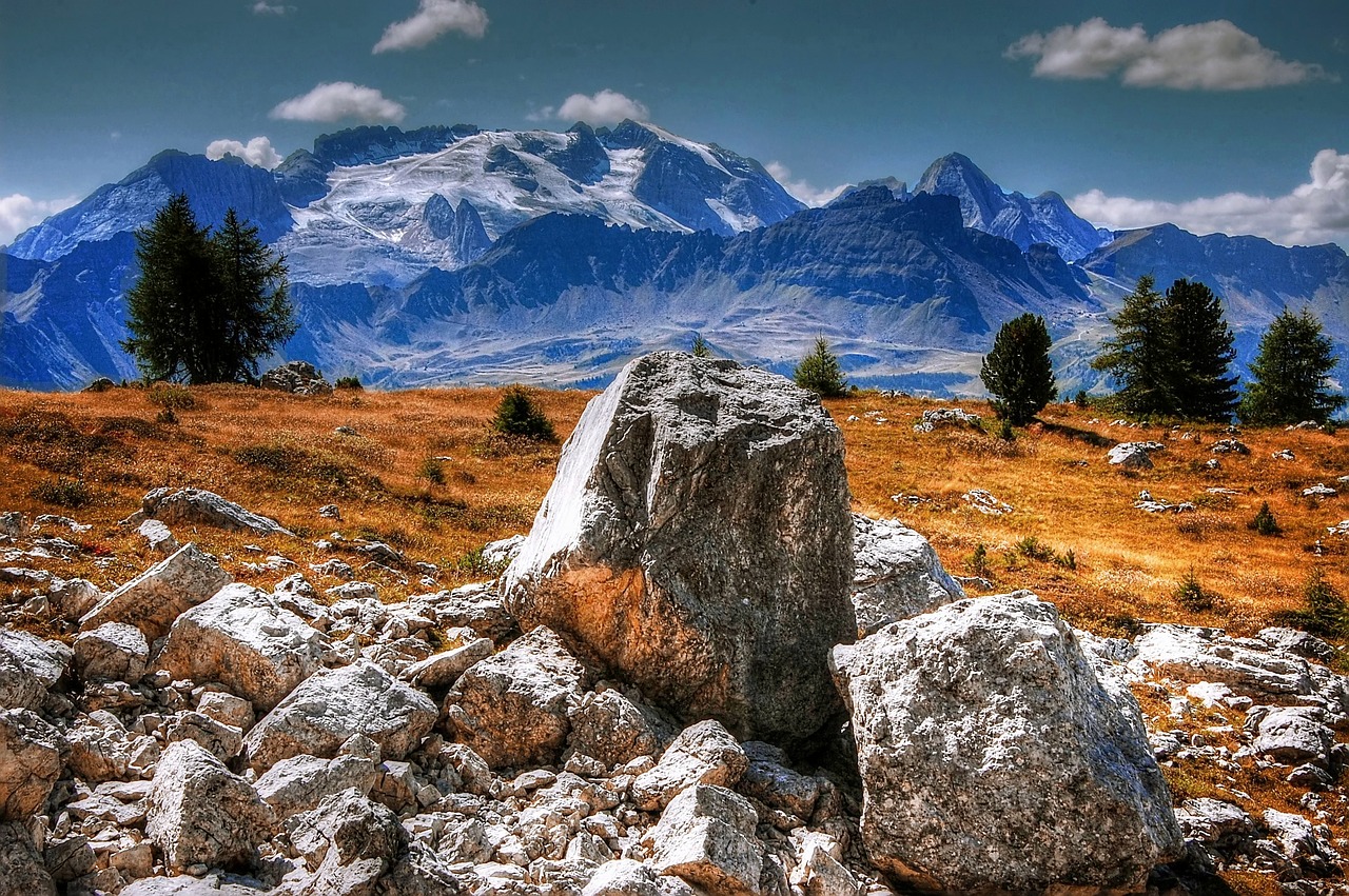 Dolomitai, Marmolada, Italy, South Tyrol, Kalnai, Alpių, Debesys, Marmolada Šiaurinė Siena, Vaizdas, Gamta