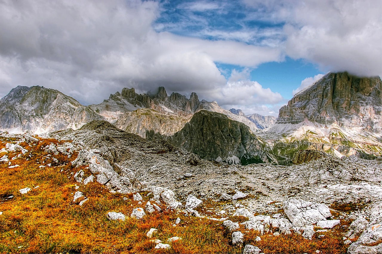 Dolomitai, Kalnai, Italy, Alpių, Žygiai, Unesco Pasaulio Paveldas, Alpių Panorama, Griovių Laukas, Panorama, Vaizdas
