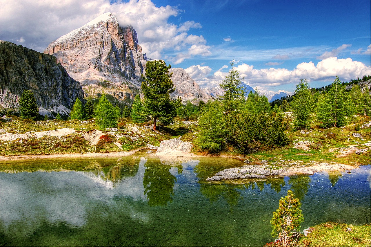 Dolomitai, Kalnai, Italy, Vaizdas, Alpių, Žygiai, Gamta, Unesco Pasaulio Paveldas, Debesys, Panorama