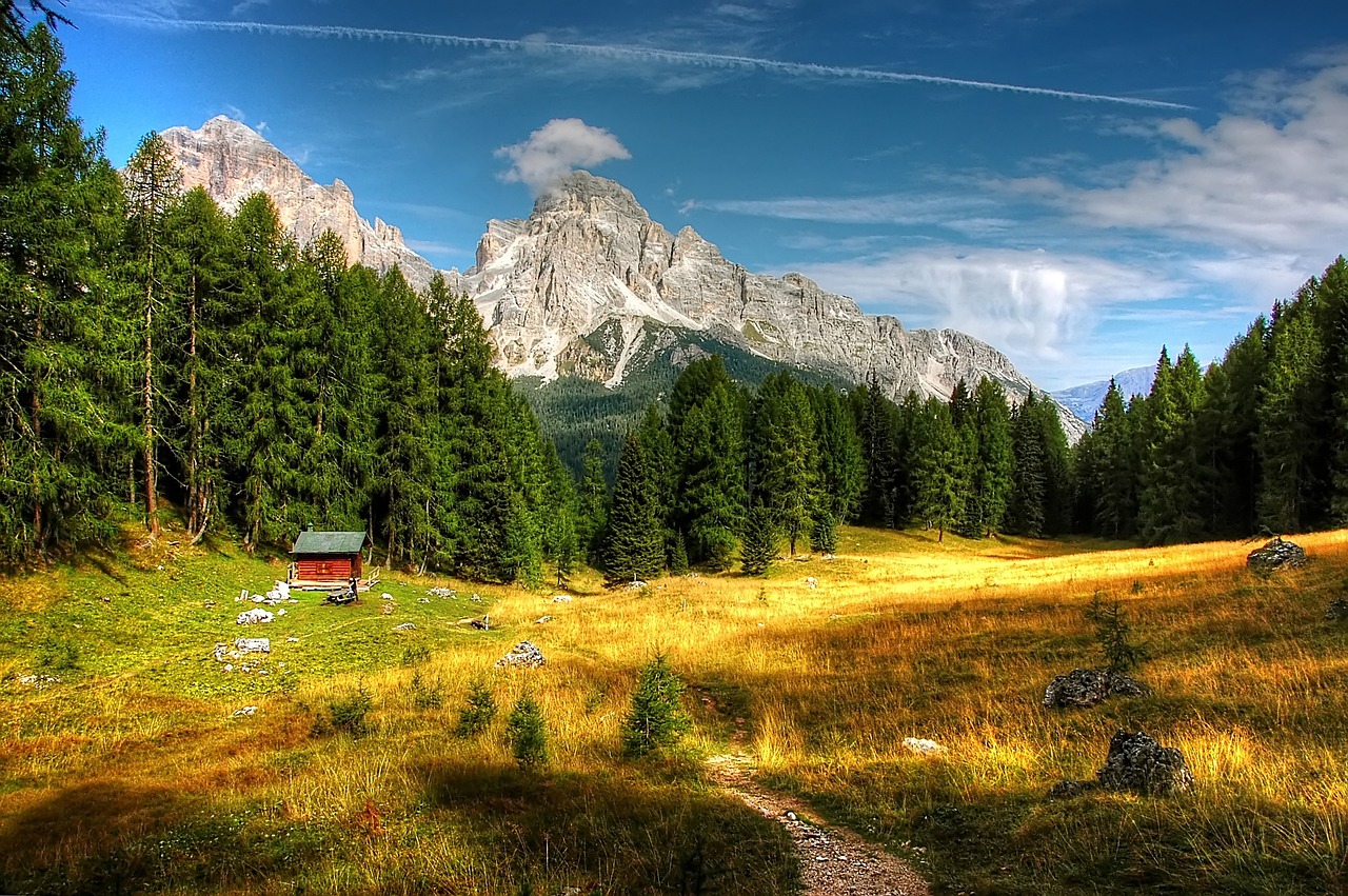Dolomitai, Kalnai, Italy, Alpių, Vaizdas, Trentinas, Žygiai, Griovių Laukas, Rokas, Alpių Panorama
