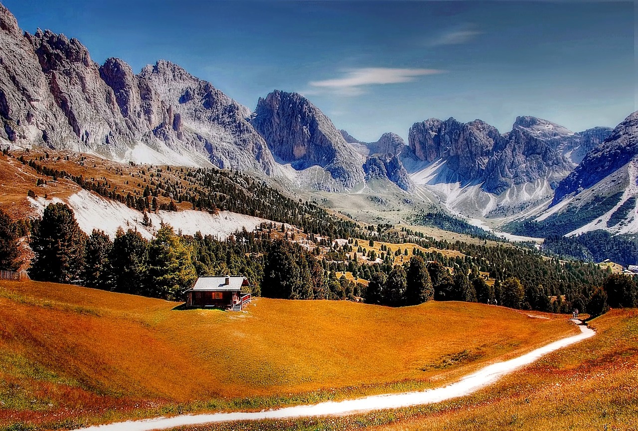 Dolomitai, Kalnai, Italy, South Tyrol, Žygiai, Alpių, Val Gardena, Vaizdas, Geisleras, Panorama