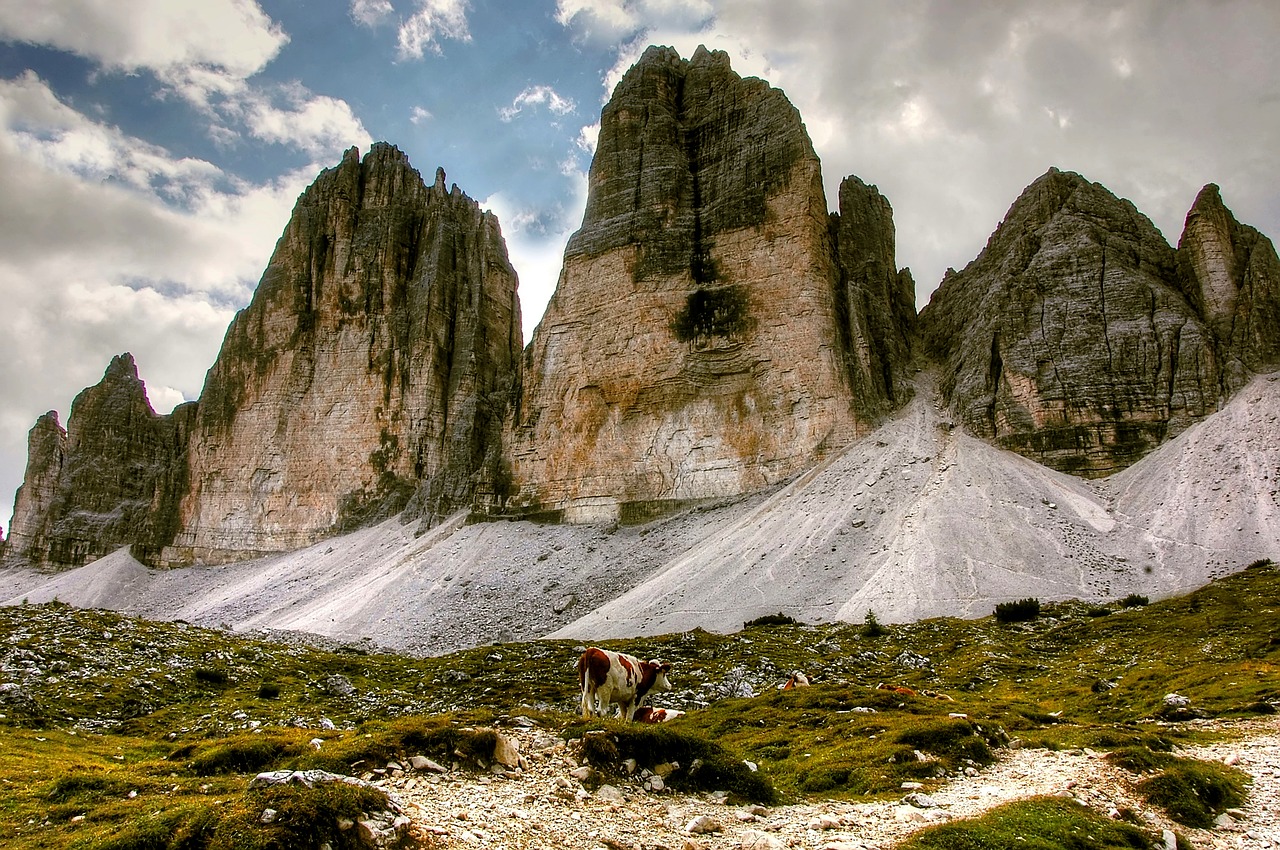 Dolomitai, Kalnai, Italy, South Tyrol, Žygiai, Alpių, Vaizdas, Trys Zinnen, Panorama, Kraštovaizdis