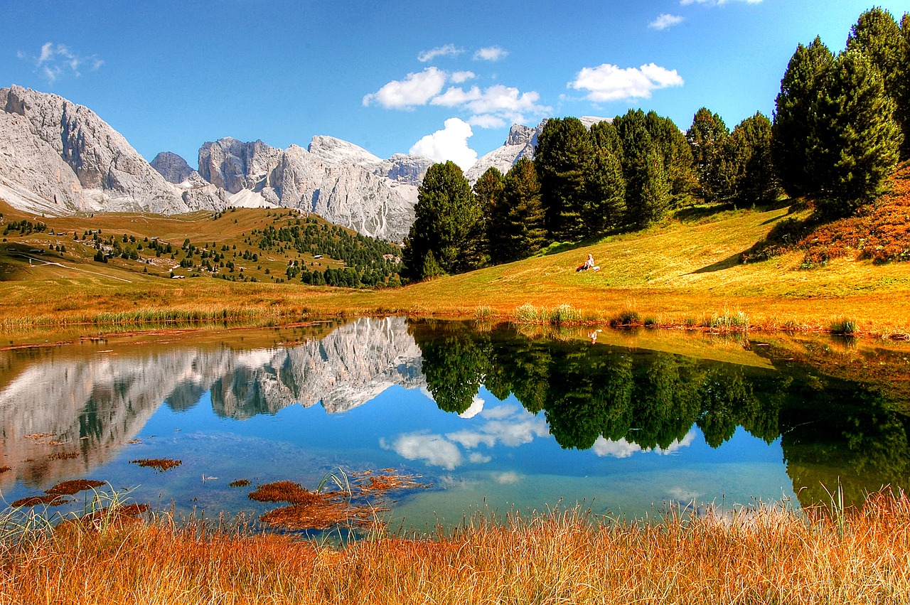 Dolomitai, Kalnai, Italy, South Tyrol, Vaizdas, Alpių, Val Gardena, Žygiai, Gamta, Griovių Laukas