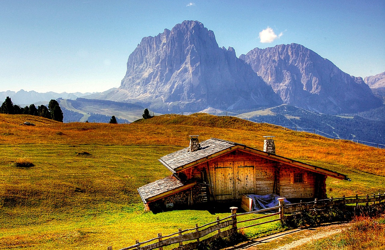Dolomitai, Kalnai, Italy, South Tyrol, Vaizdas, Alpių, Val Gardena, Trentinas, Gamta, Griovių Laukas