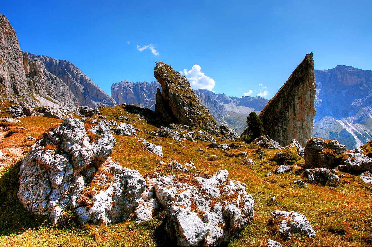 Dolomitai, Kalnai, Italy, South Tyrol, Vaizdas, Alpių, Val Gardena, Trentinas, Gamta, Griovių Laukas