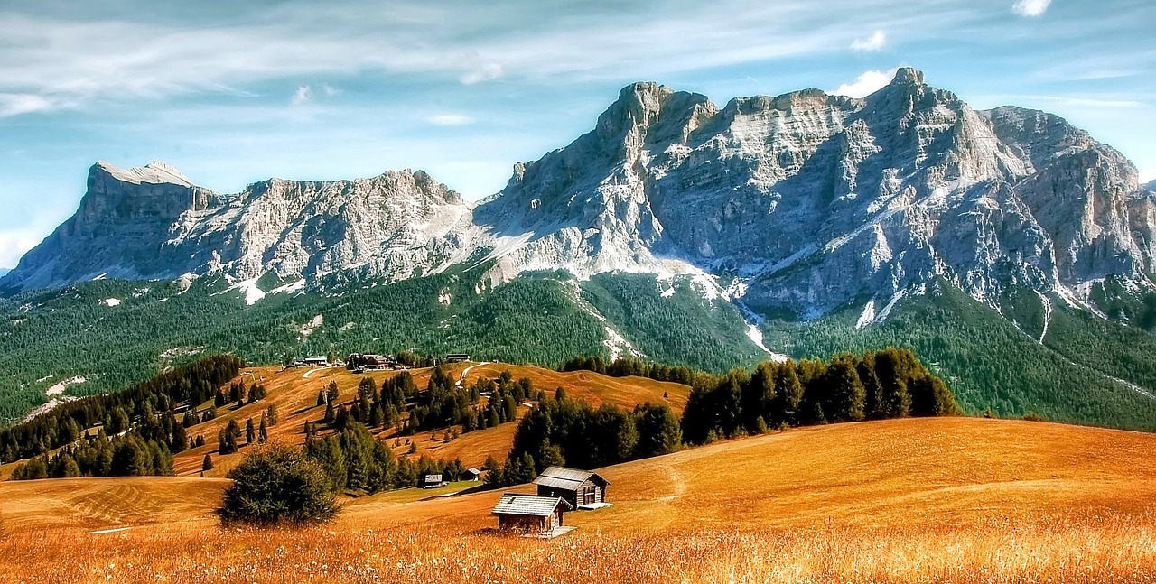 Dolomitai, Pralongia Alm, Kalnai, South Tyrol, Italy, Alpių, Debesys, Alm, Alpių Panorama, Rokas