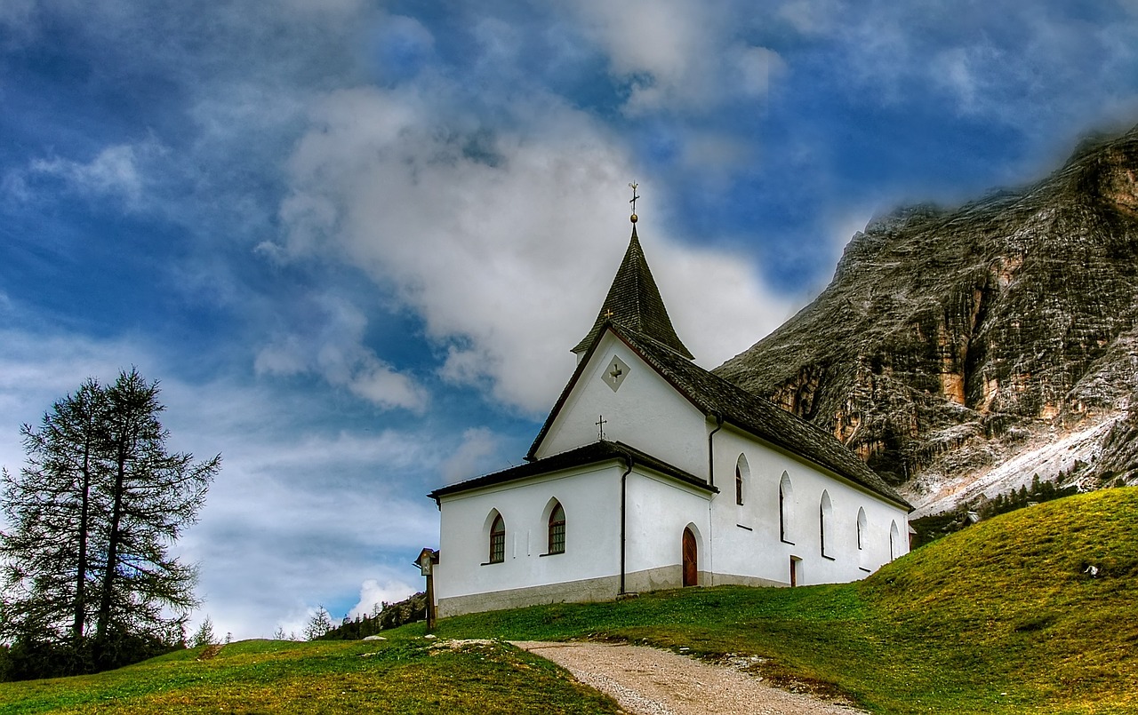 Dolomitai, Alta Badia, Gamta, Unesco Pasaulio Paveldas, South Tyrol, Debesys, Dangus, Kraštovaizdis, Alpių, Italy