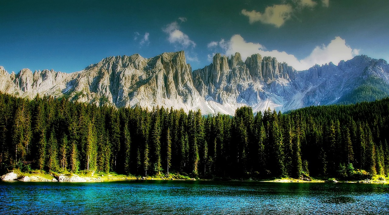 Dolomitai, Karersee, Bergsee, Gamta, South Tyrol, Ežeras, Kalnų Peizažas, Kraštovaizdis, Alpių, Gamtos Apsauga