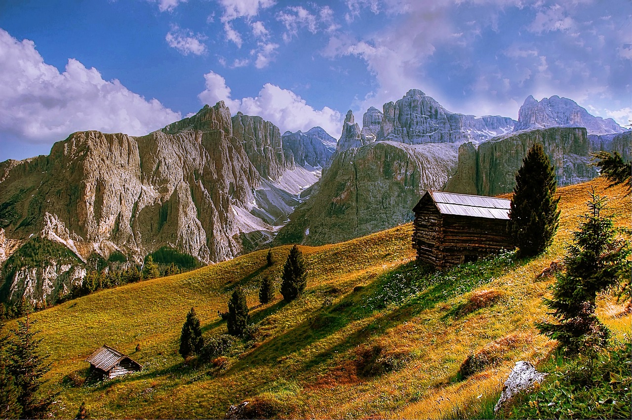 Dolomitai, Kalnai, Italy, South Tyrol, Alpių, Val Gardena, Trentinas, Vaizdas, Unesco Pasaulio Paveldas, Kraštovaizdis