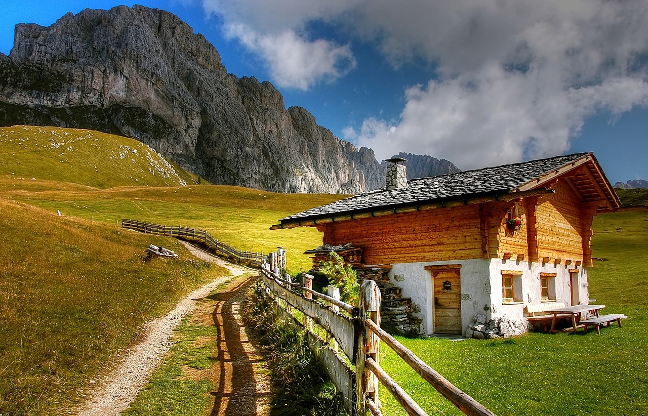 Dolomitai, Val Gardena, Gamta, Kraštovaizdis, South Tyrol, Kalnai, Alpių, Italy, Vaizdas, Debesys