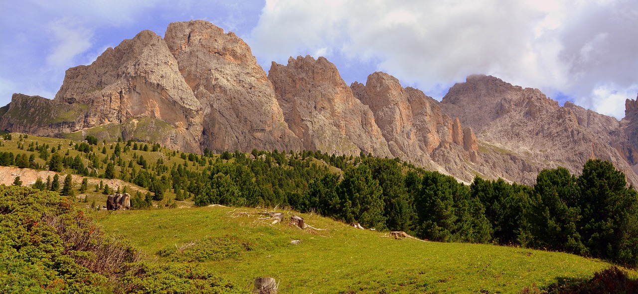 Dolomitai, Kalnas, Prato, Rokas, Debesys, Dangus, Gamta, Kraštovaizdis, Italy, Odle Grupė