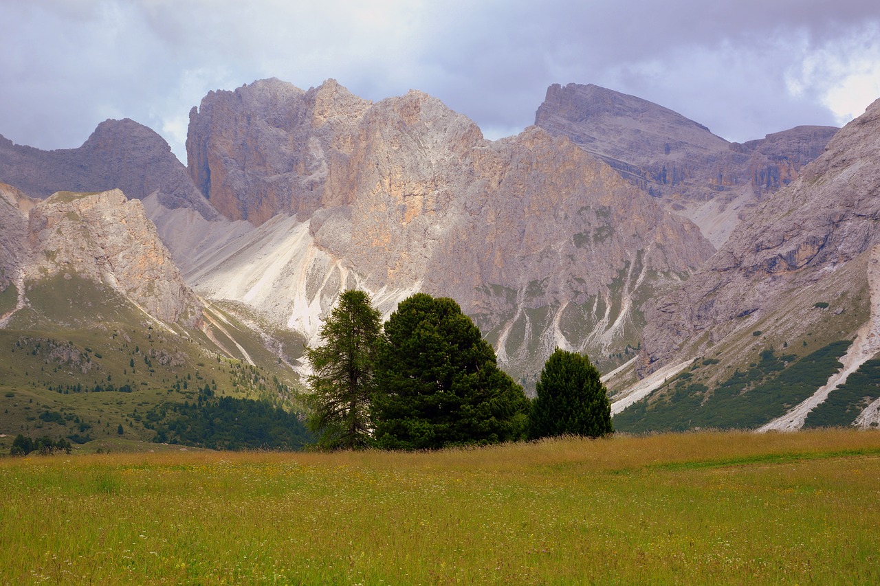 Dolomitai, Italy, Kalnai, Rokas, Prato, Medžiai, Dangus, Nemokamos Nuotraukos,  Nemokama Licenzija