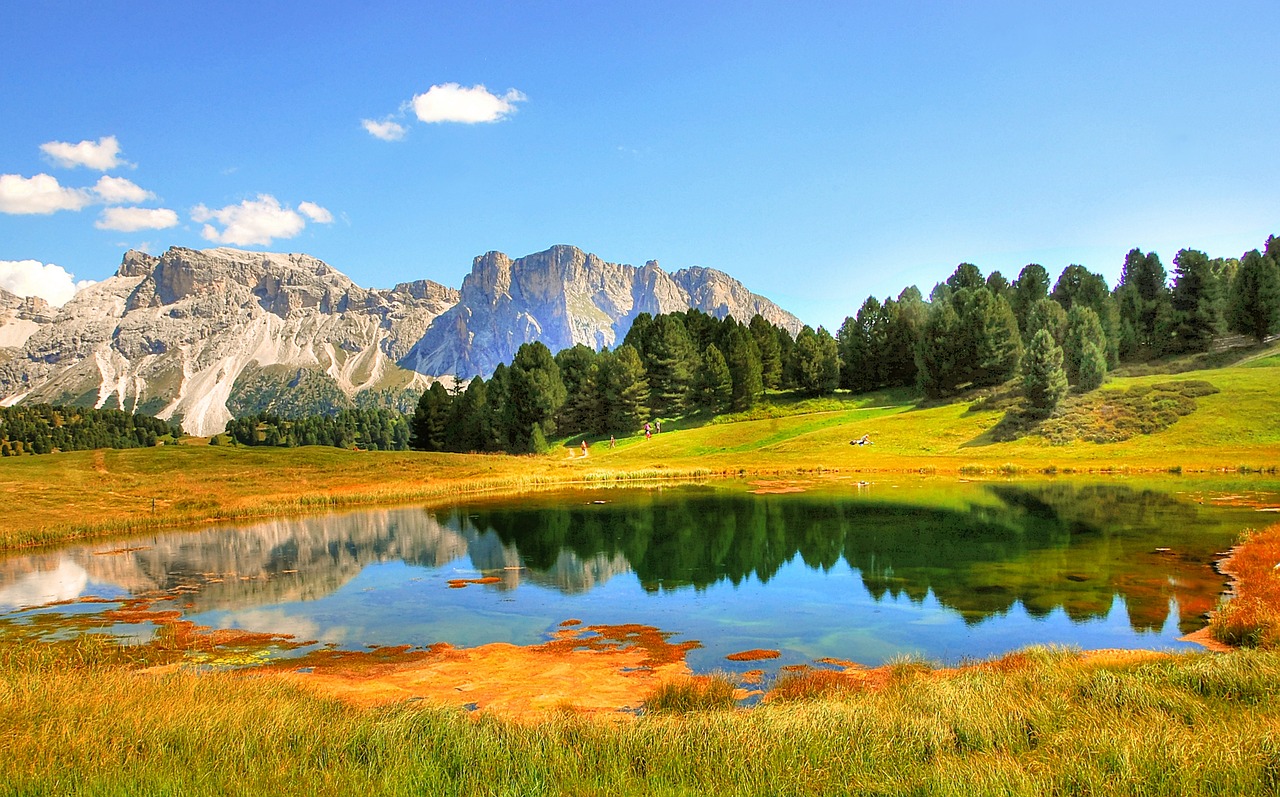 Dolomitai, Val Gardena, Gamta, Kraštovaizdis, South Tyrol, Kalnai, Alpių, Italy, Medžiai, Miškas