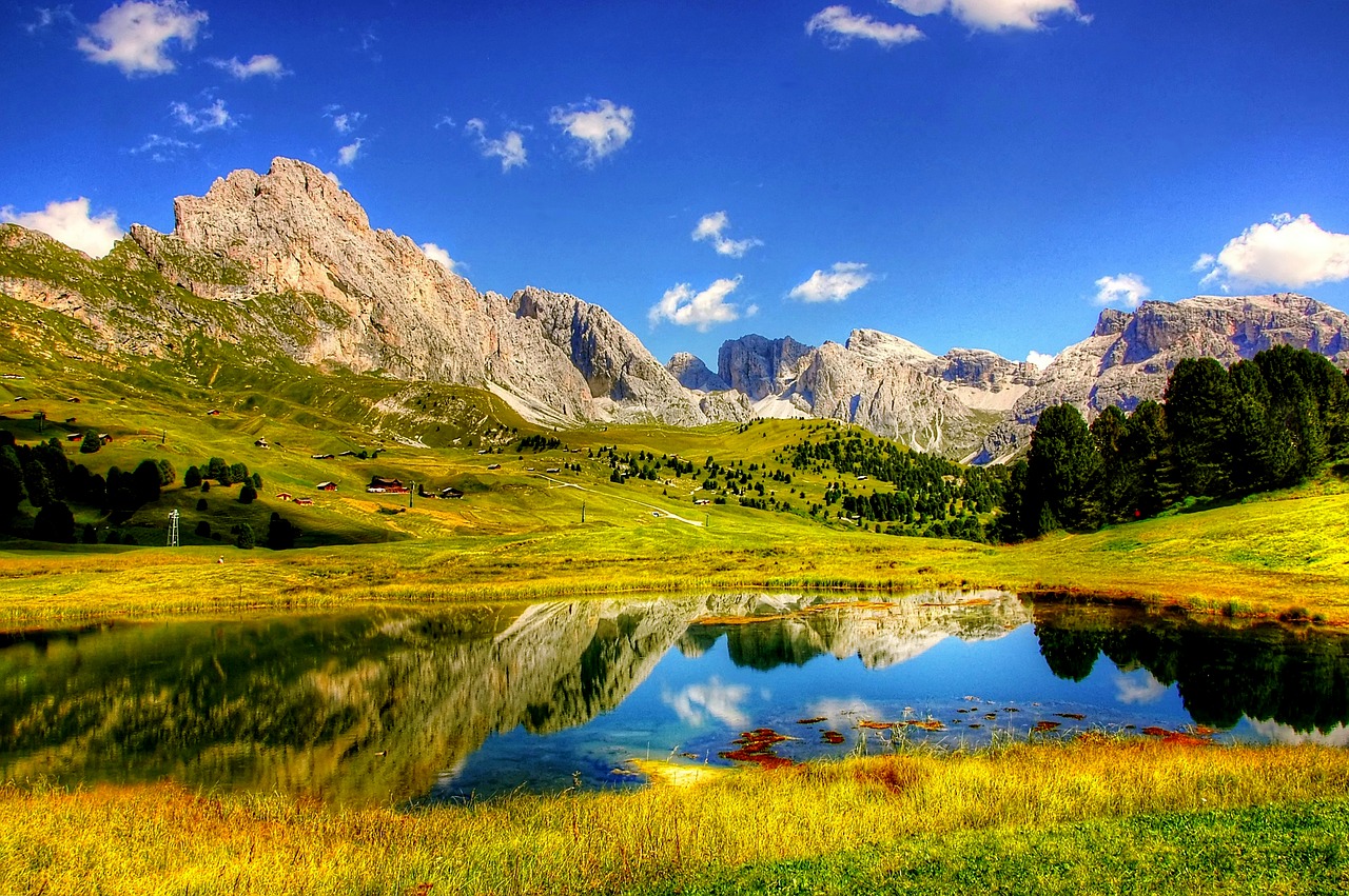 Dolomitai,  Kalnai,  Italija,  Pietų Tirolio,  Pobūdį,  Val Gardena,  Kraštovaizdis,  Žygiai,  Alm,  Alpine