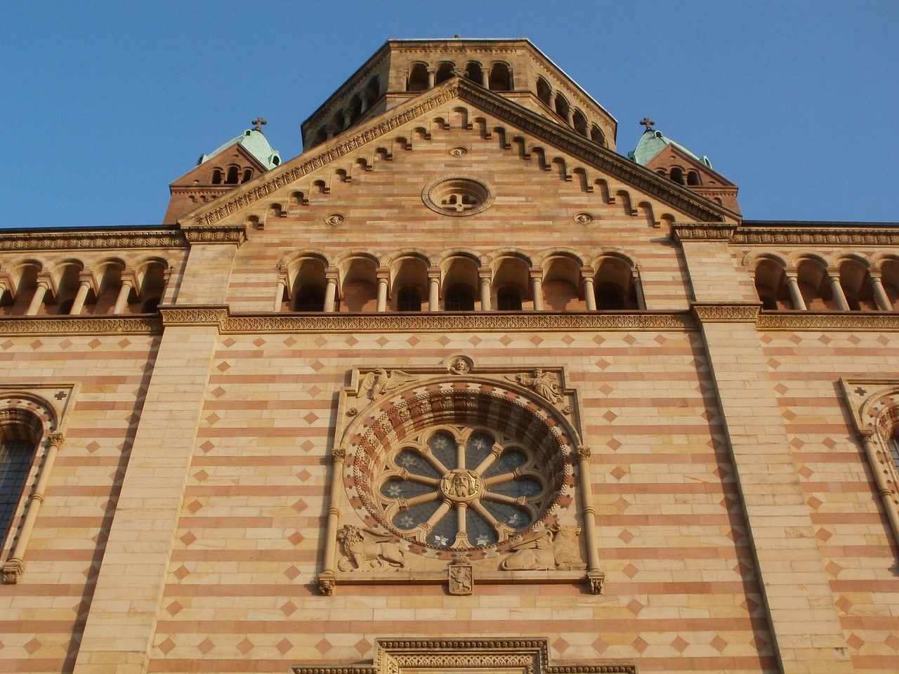Dom, Speyer, Fasadas, Katedra, Architektūra, Bažnyčia, Vokietija, Europa, Istorija, Religija