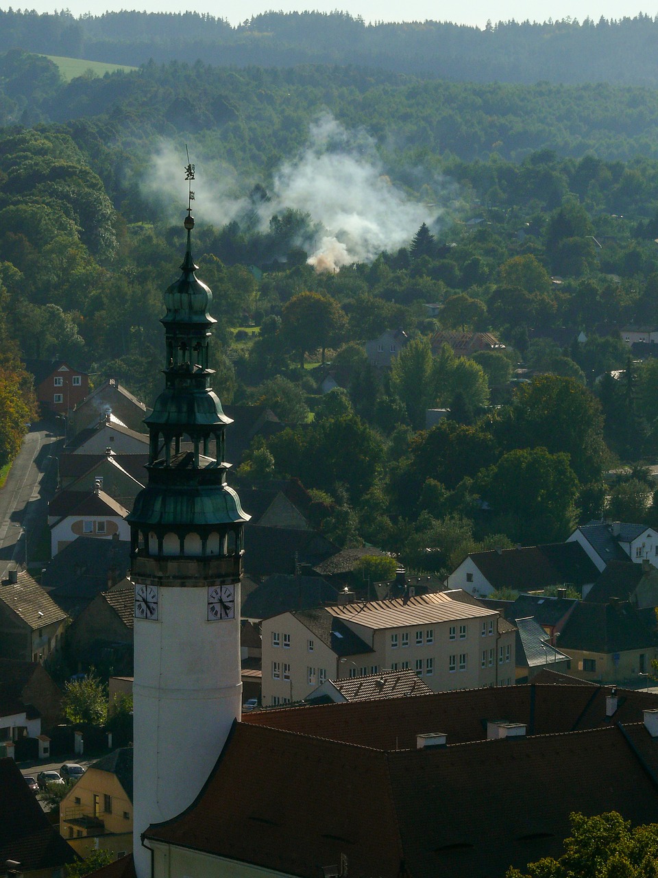 Domažlice, Chodenschloss, Bokštas, Dūmai, Ugnis, Čekijos Respublika, Nemokamos Nuotraukos,  Nemokama Licenzija